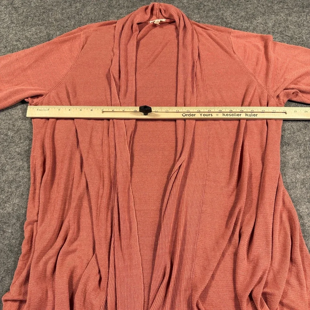 Eileen Fisher Cardigan Womens‎ 3X Pink Linen Nylon Open Front Lightweight Knit